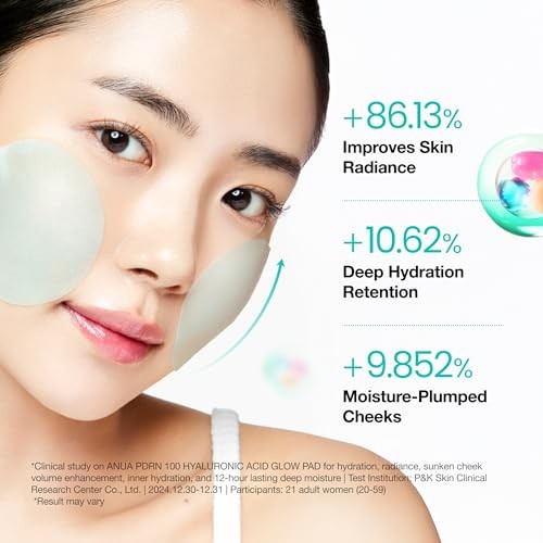 ANUA PDRN + HYALURONIC GLOW TONER PAD