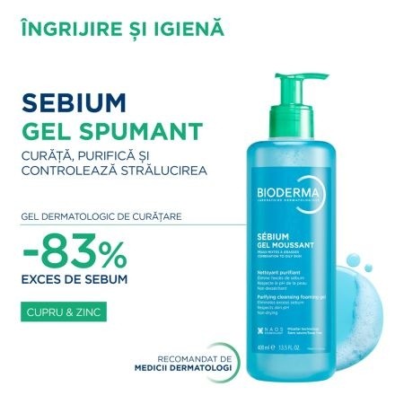 BIODERMA SEBIUM GEL MOUSSANT - 400ml