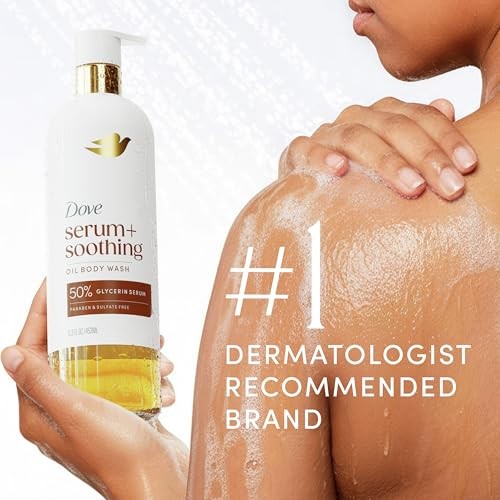 DOVE SERUM + SOOTHING OIL BODY WASH 452ml