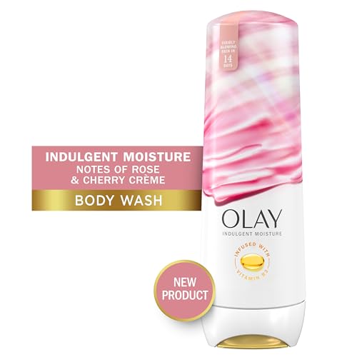 OLAY INDULGENT MOISTURE ROSE & CHERRY CRÈME BODY WASH 591ML 