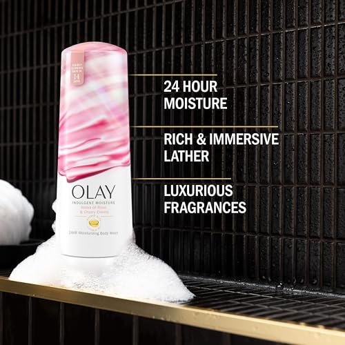 OLAY INDULGENT MOISTURE ROSE & CHERRY CRÈME BODY WASH 591ML 