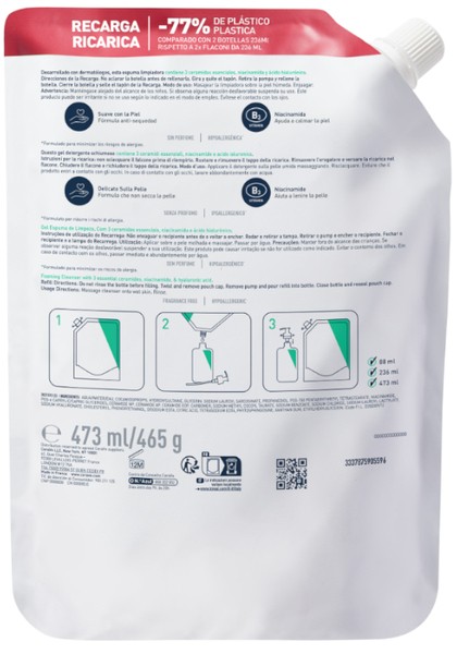 CERAVE FOAMING CLEANSER - 473ML REFILL PACK 
