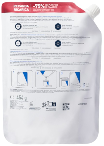 CERAVE MOISTURISING CREAM - 454g REFILL PACK 