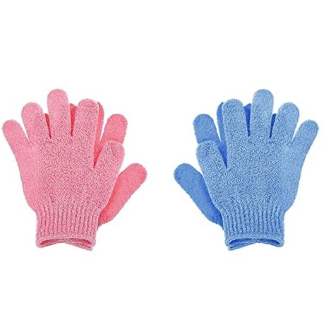 SPA SOLUTIONS EXFOLIATING BATH GLOVES 2 PAIRS