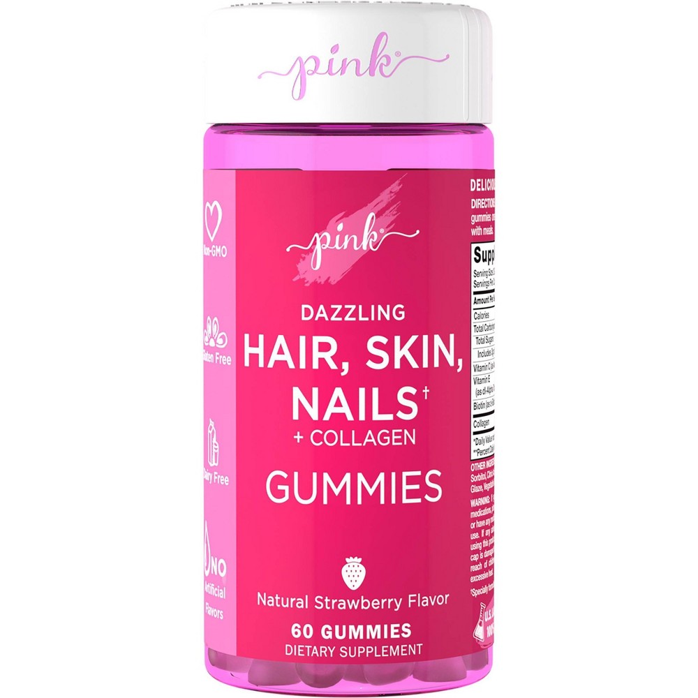 PINK EMPOWER HAIR, SKIN & NAILS COLLAGEN GUMMIES - 60 count 