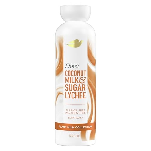 DOVE COCONUT MILK & SUGAR LYCHEE BODY WASH 17.5 FLZ