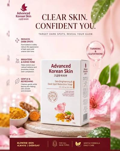 ADVANCED KOREA SKIN BRIGHTENING & DARK SPOT REDUCTION BAR SOAP