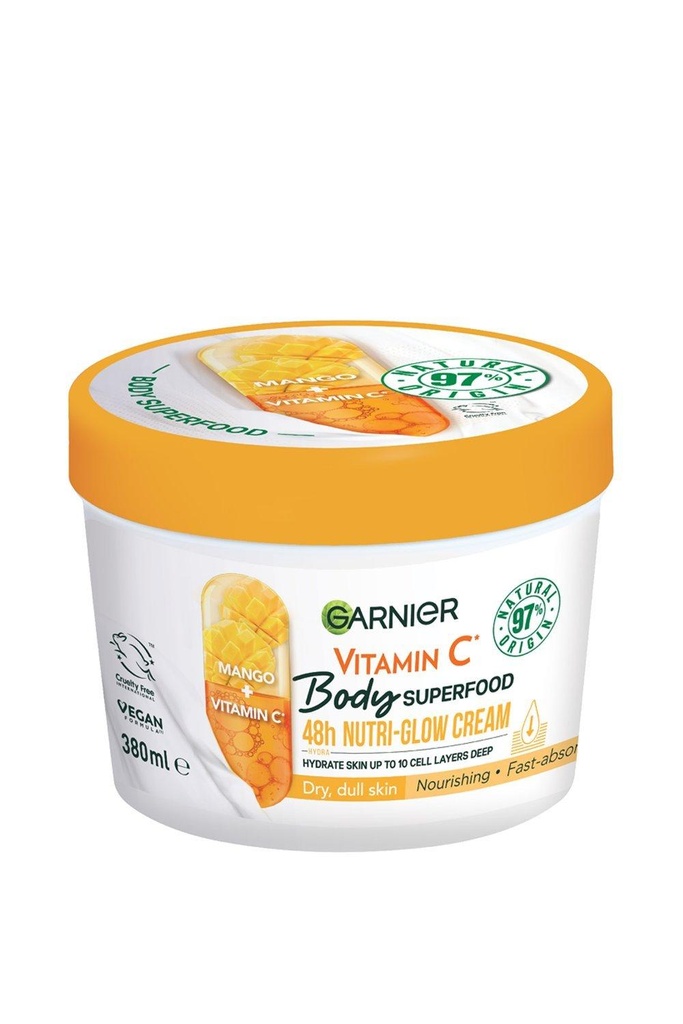 GARNIER VITAMIN C NUTRITION-GLOW BODY CREAM 380ml