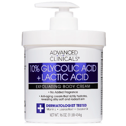 ADVANCED CLINICALS GLYCOLIC BODY CREAM 454G