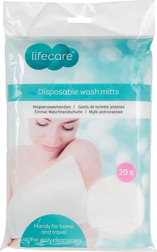 LIFECARE DISPOSABLE WASH MITTS