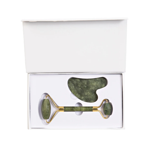 ROSEQUARTZ JADE ROLLER & GUA SHA SET